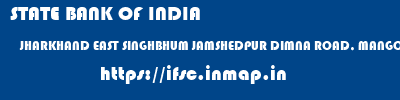 STATE BANK OF INDIA  JHARKHAND EAST SINGHBHUM JAMSHEDPUR DIMNA ROAD, MANGO ,JAMSHEDPUR  ifsc code